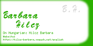 barbara hilcz business card